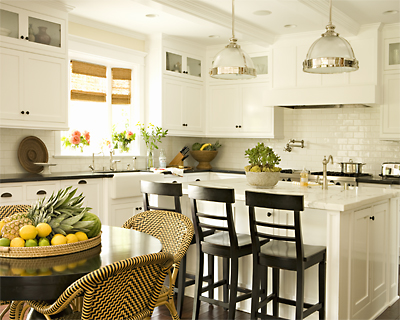 Yellow Kitchens with White Cabinets