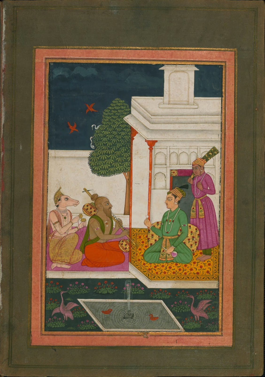 Indian manuscript miniature - music visualisation