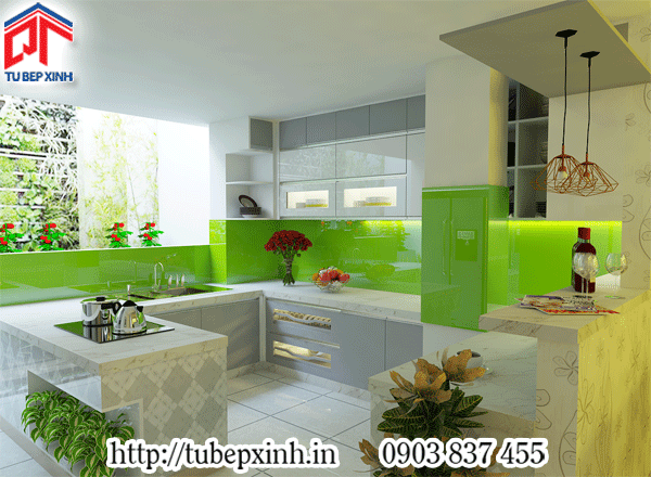 mẫu thiết kế bếp hiện đại và tinh tế tủ bếp chữ G