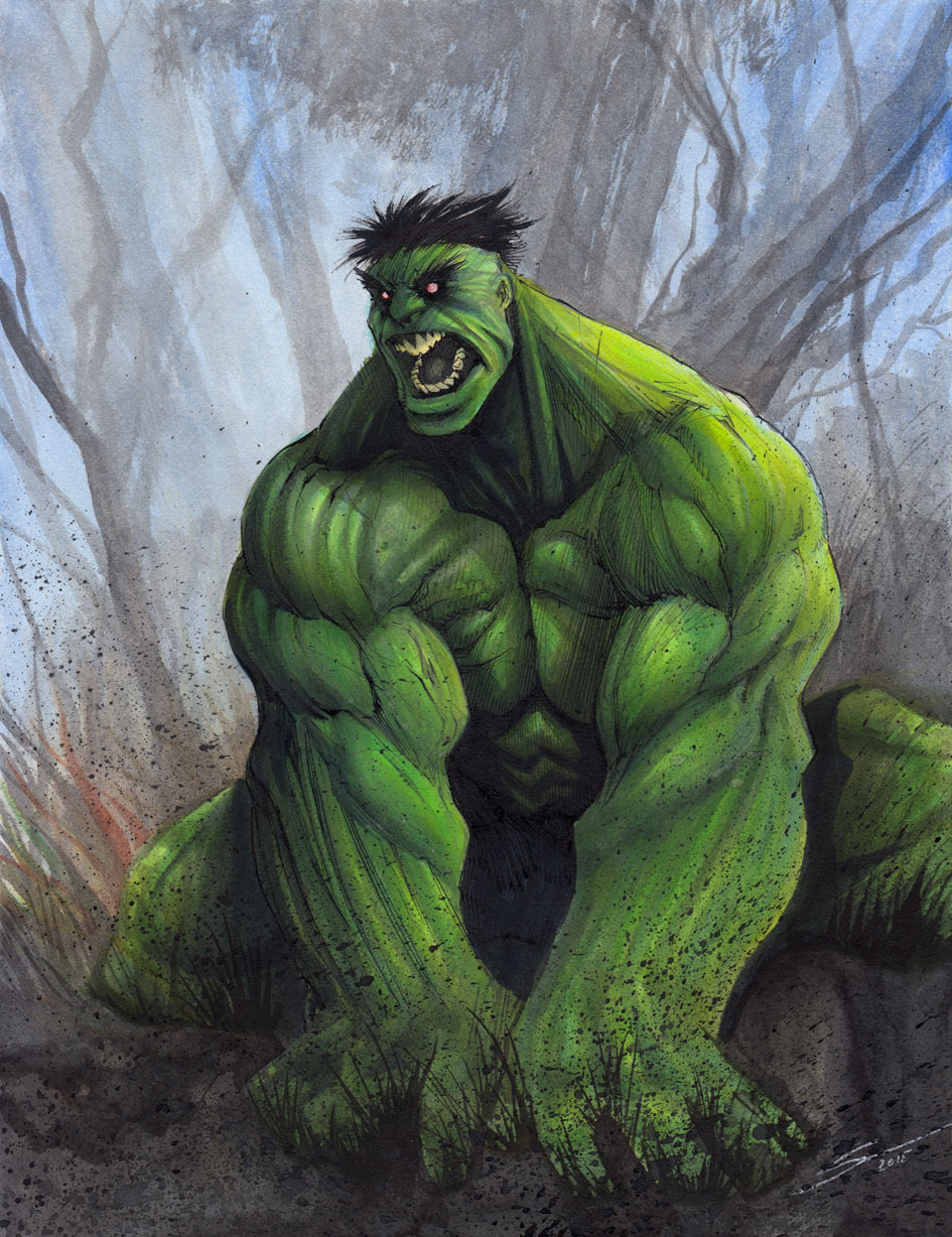 MARVEL COMICS HULK COLOR PAINT ART MARVEL COMICS HULK COLOR PAINT ART