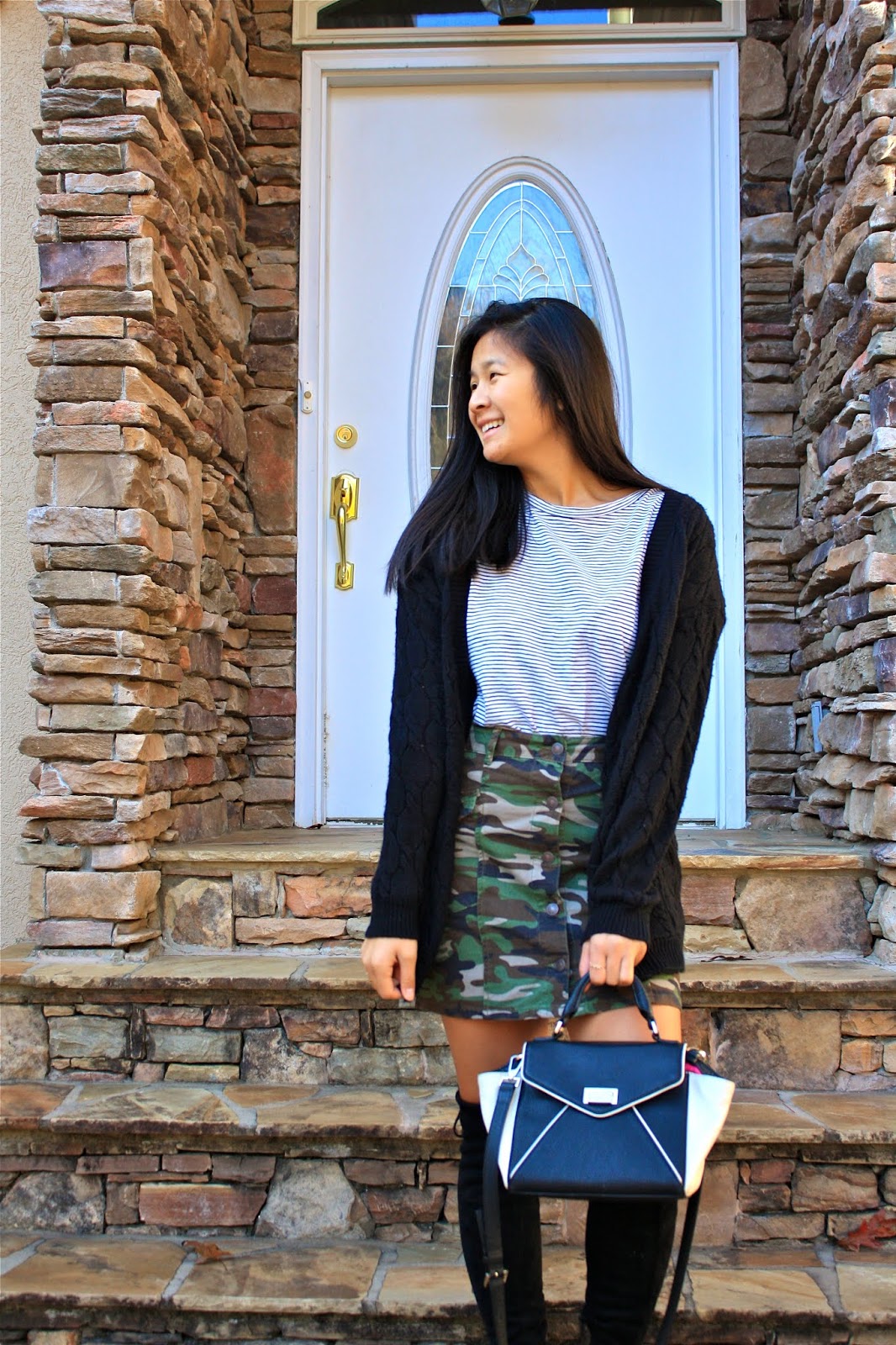 Styling 1 Camo Skirt 4 Ways The Daily Amy Styling A Camo Skirt