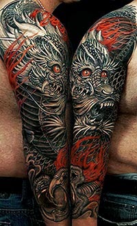Ideias de tatuagens de dragão no braço