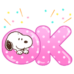 Line 公式スタンプ スヌーピー うごくデカ文字スタンプ