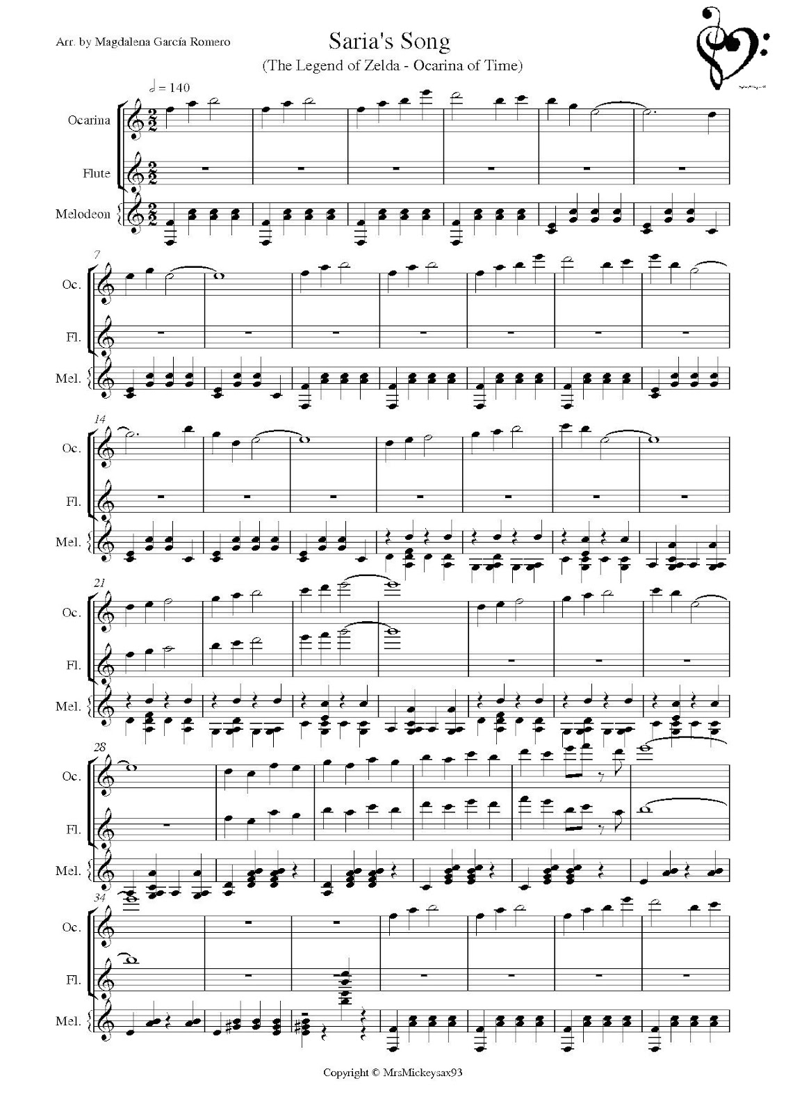 Saria's Song The Legend of Zelda Ocarina of Time