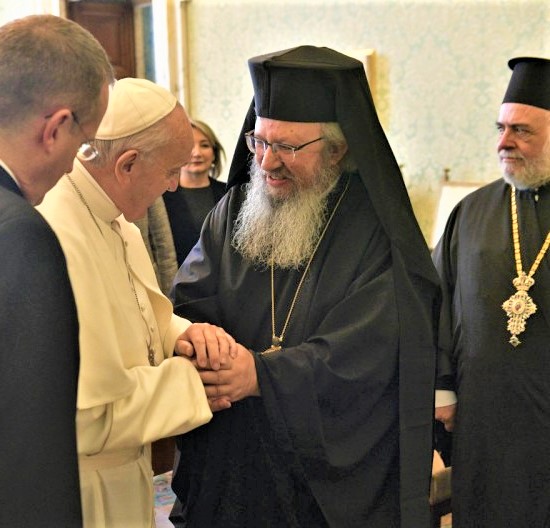 Pope Francis to Greek Orthodox "... generous sharing and the quiet