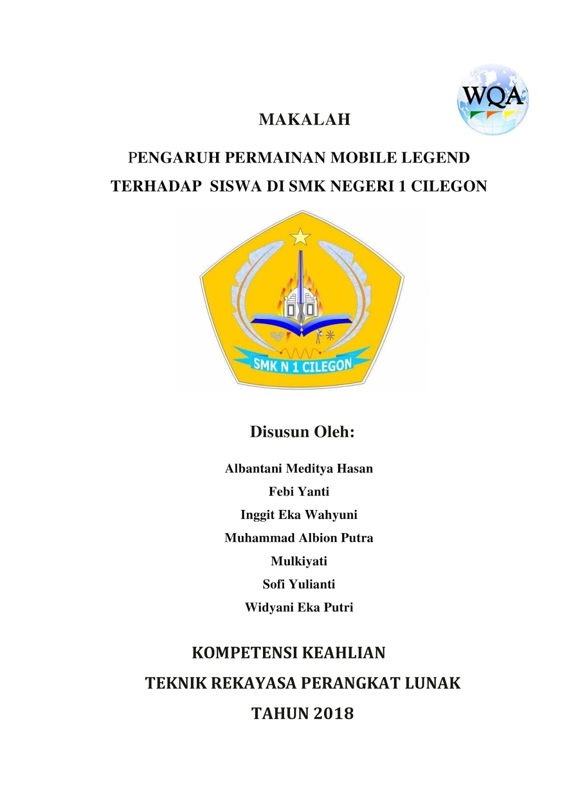 Karya Ilmiah Pengaruh Game Online Terhadap Prestasi