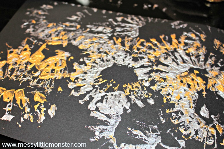 new years eve craft for kids - firework painting