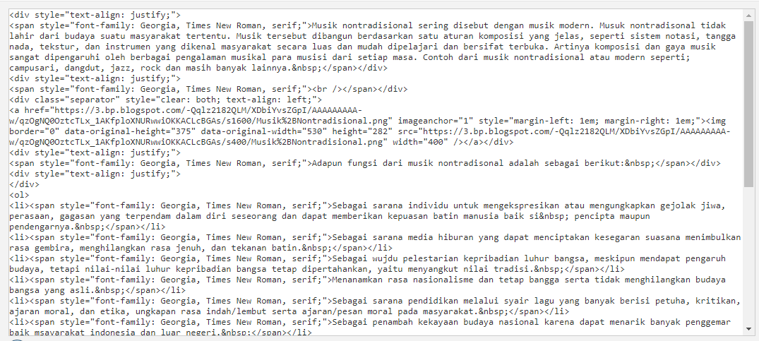 Cara Menulis Postingan Mode HTML Dengan Tag P SEO Firendly