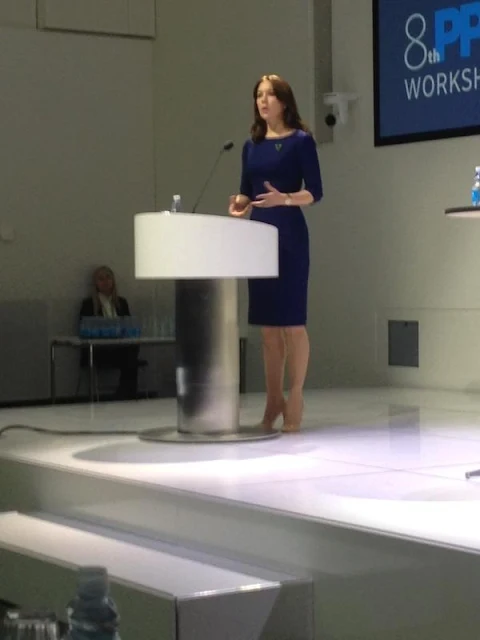 Crown Princess Mary of Denmark held a welcome speech at a conference in connection with the International Workshop on Public Private Dialogue 