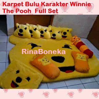 Karpet Bulu Winnie The Pooh Set Rina Boneka karpet bulu winnie the pooh set rina boneka