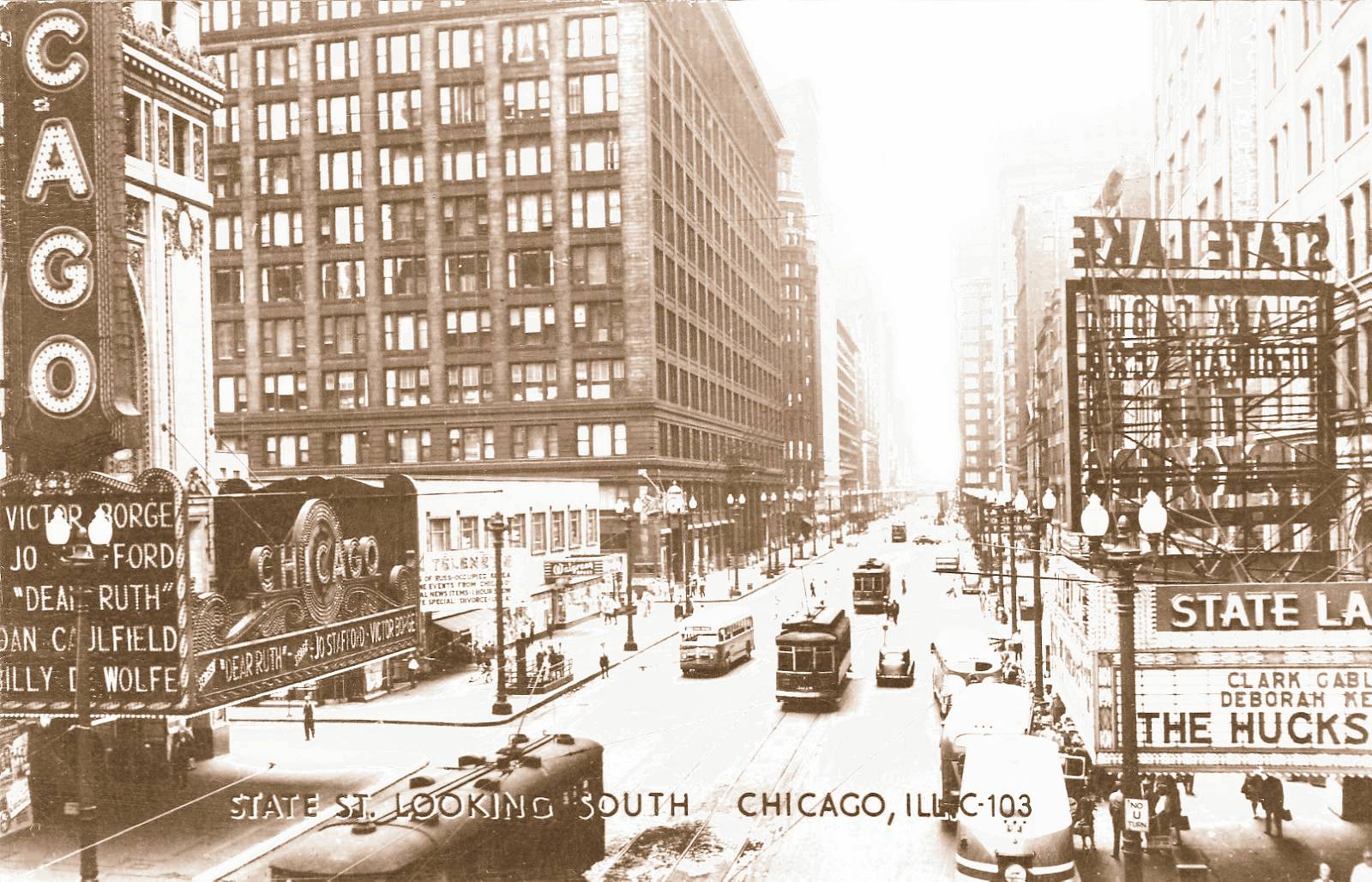 CHUCKMAN'S COLLECTION (CHICAGO POSTCARDS) VOLUME 11 POSTCARD CHICAGO STATE STREET LOOKING
