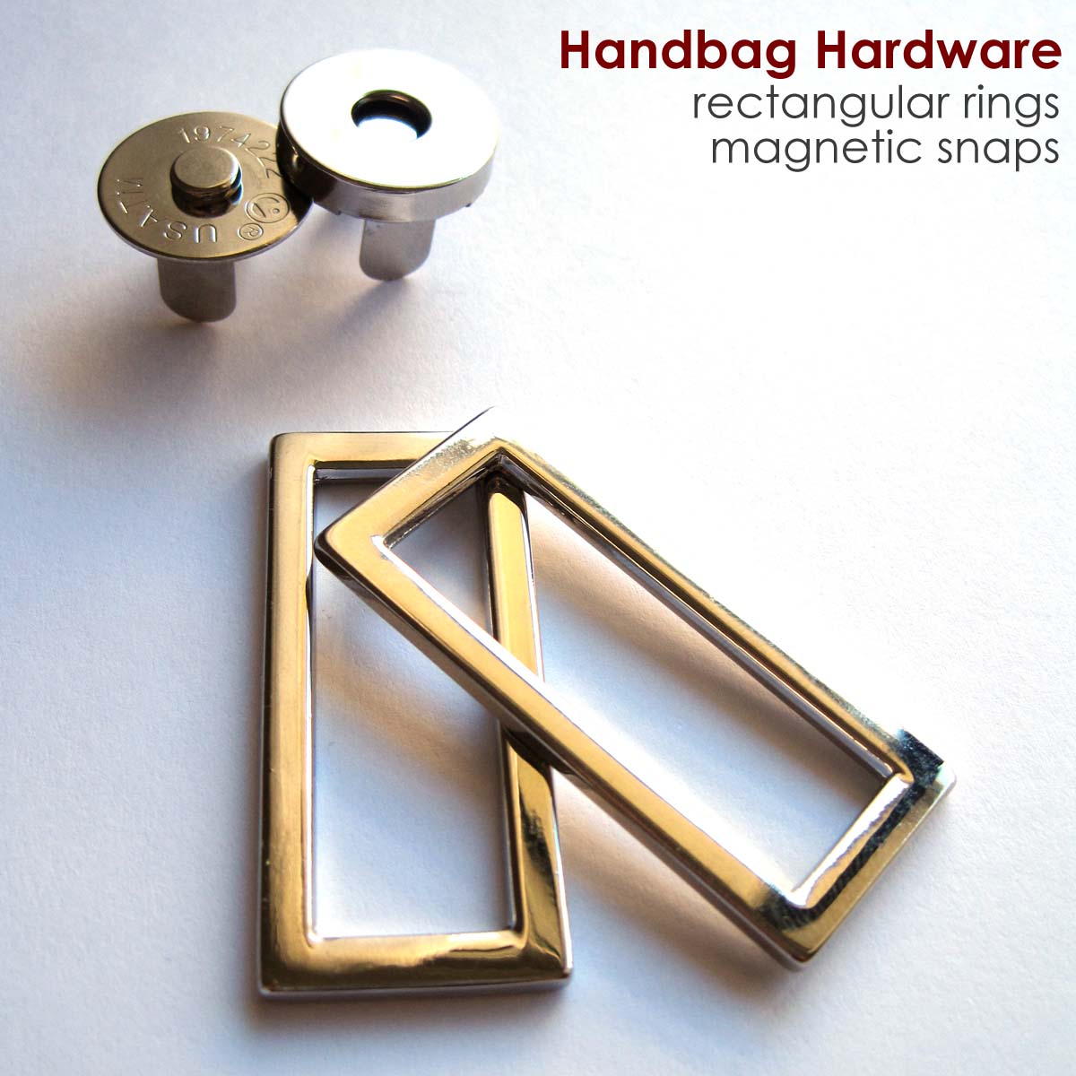 Hardware For Handbags. 50 Sets 18mm Silver Tone Magnetic Buckle Bag Button Purse Snap Closure ...