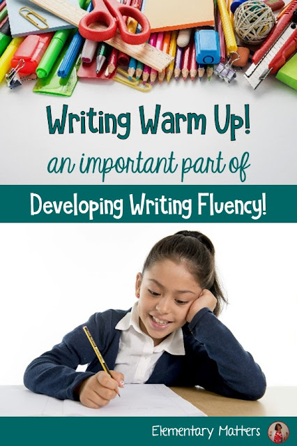 Developing Writing Fluency: Do your students have great ideas, but struggle to write down those ideas? A writing warm up might help!