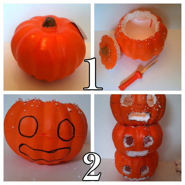 How to Make Halloween Folk Art from Dollar Store Pumpkins