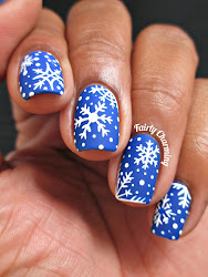 snowflakes christmas nail acrylic manis paint colors