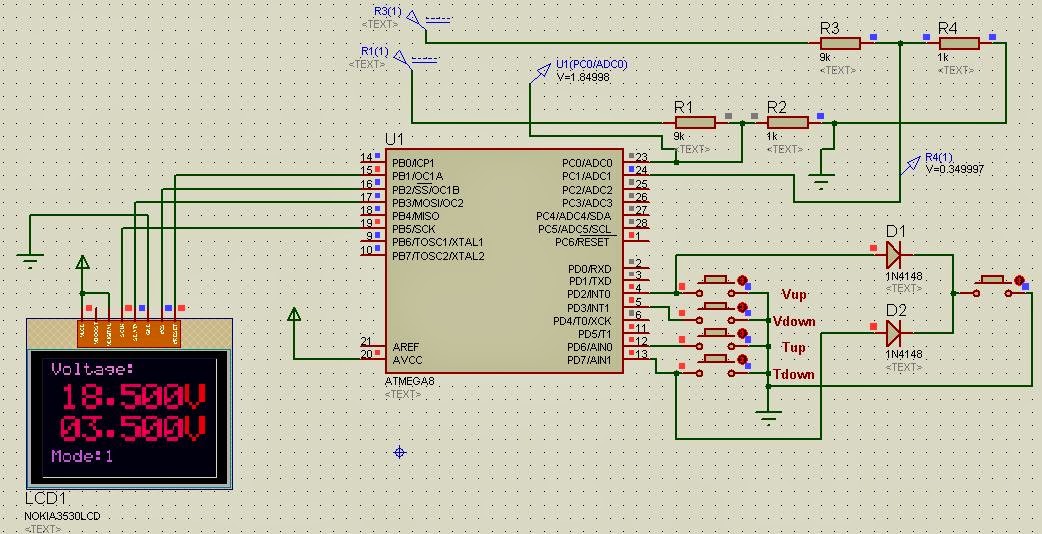 Microcontroller based DSO project circuit diagram