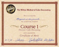 ... y también Certificado "The Wilton Method of Cake Decorating"