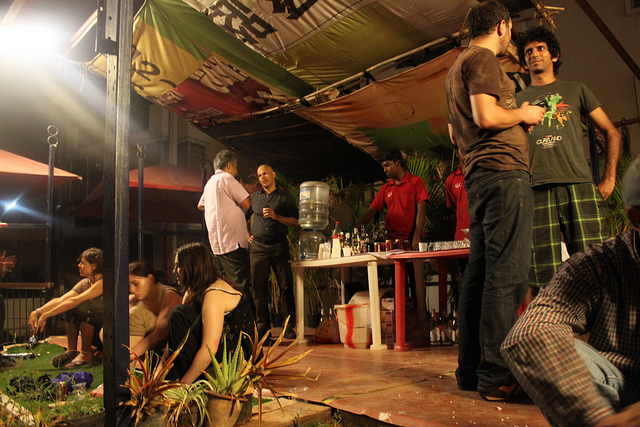 A roof garden party at Jaaga