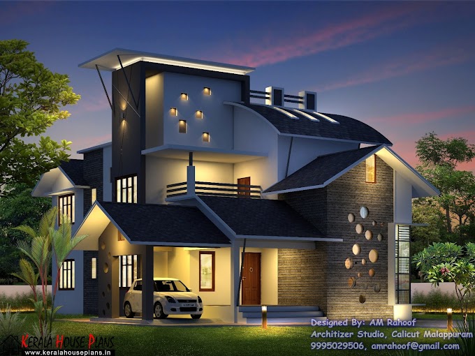 Kerala Contemporary style double floor home design with Budget