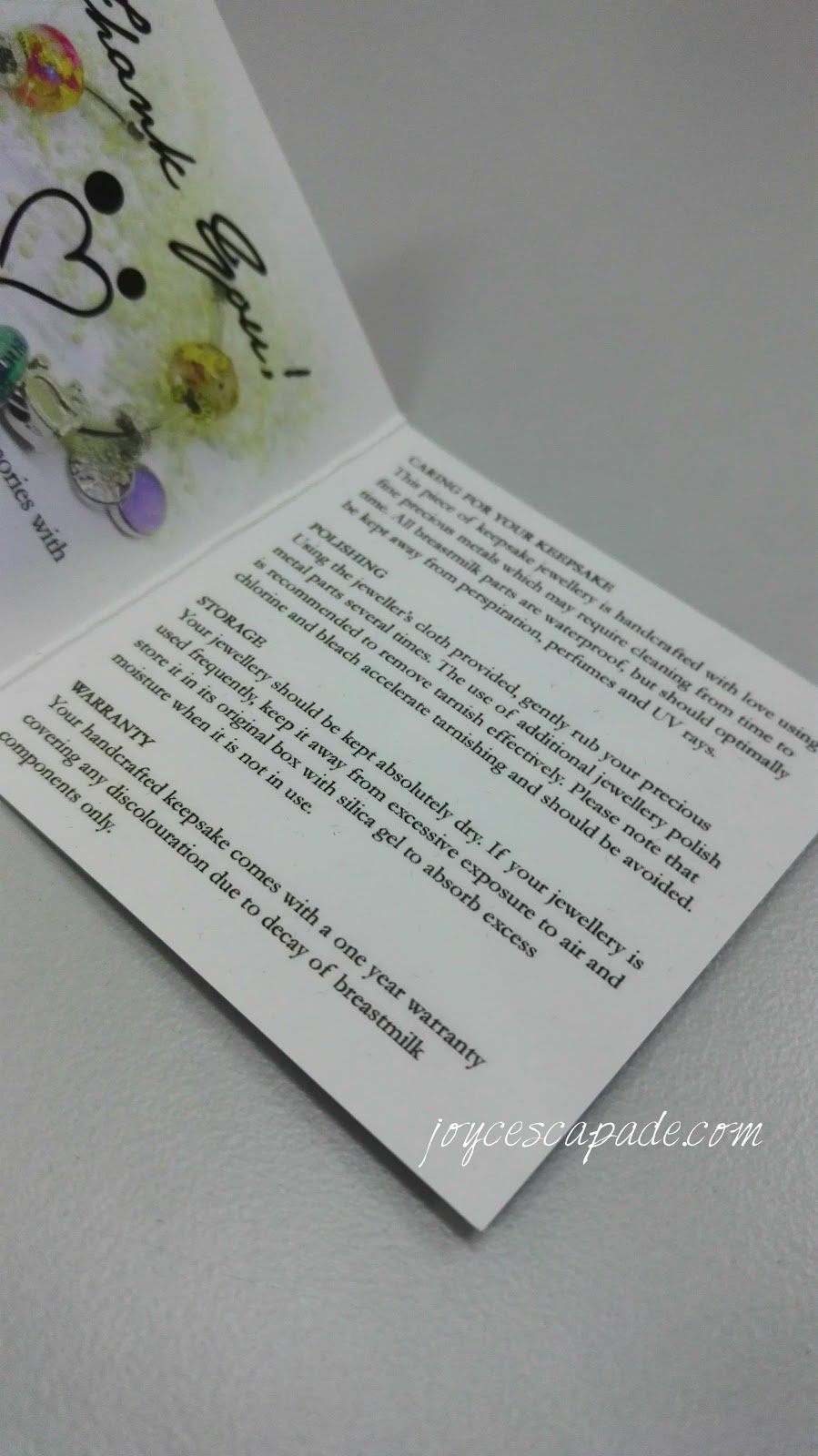 My breastmilk keepsake jewelry crafted by Keepsake by Ryo, Singapore