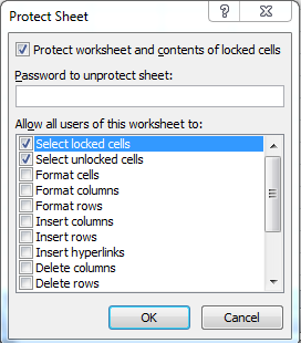 How to protect an Excel worksheet
