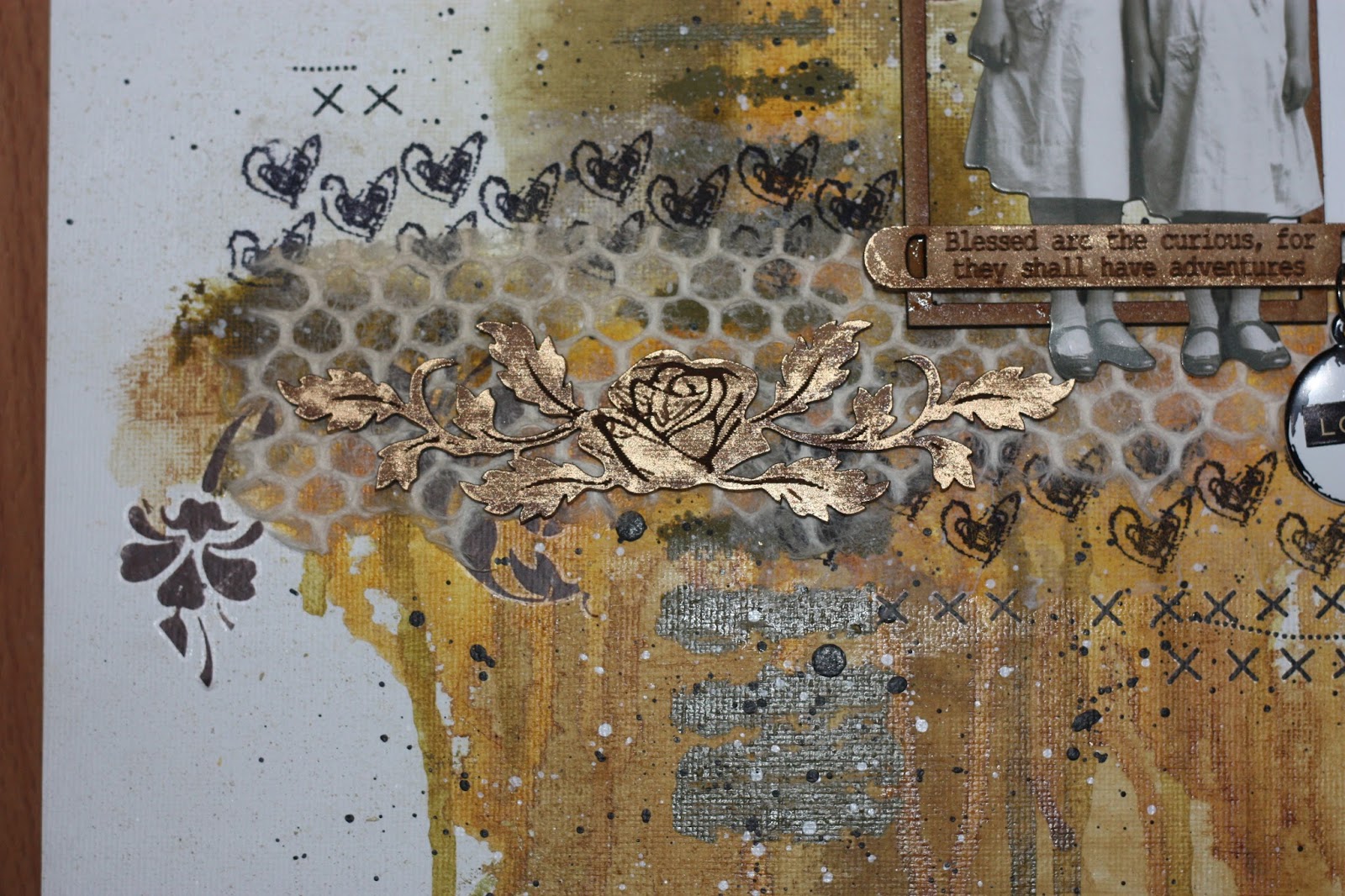 Calico Craft Parts Mixed Media Board by Lesley