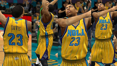 NBA 2K13 New Orleans Hornets NOLA Yellow Alternate Jersey