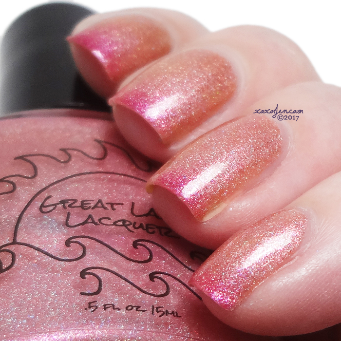 xoxoJen's swatch of Great Lakes Lacquer A Rose Is A Rose. Unless it's A Peach