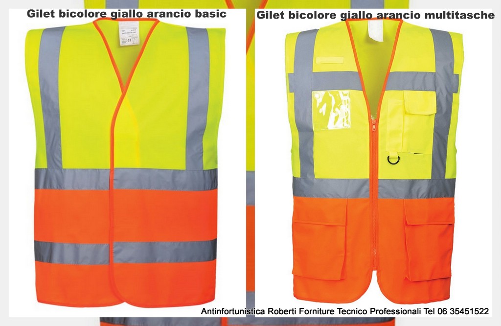 colore: giallo e arancione Supervisor Gilet di sicurezza ad alta visibilità EN471 arancione