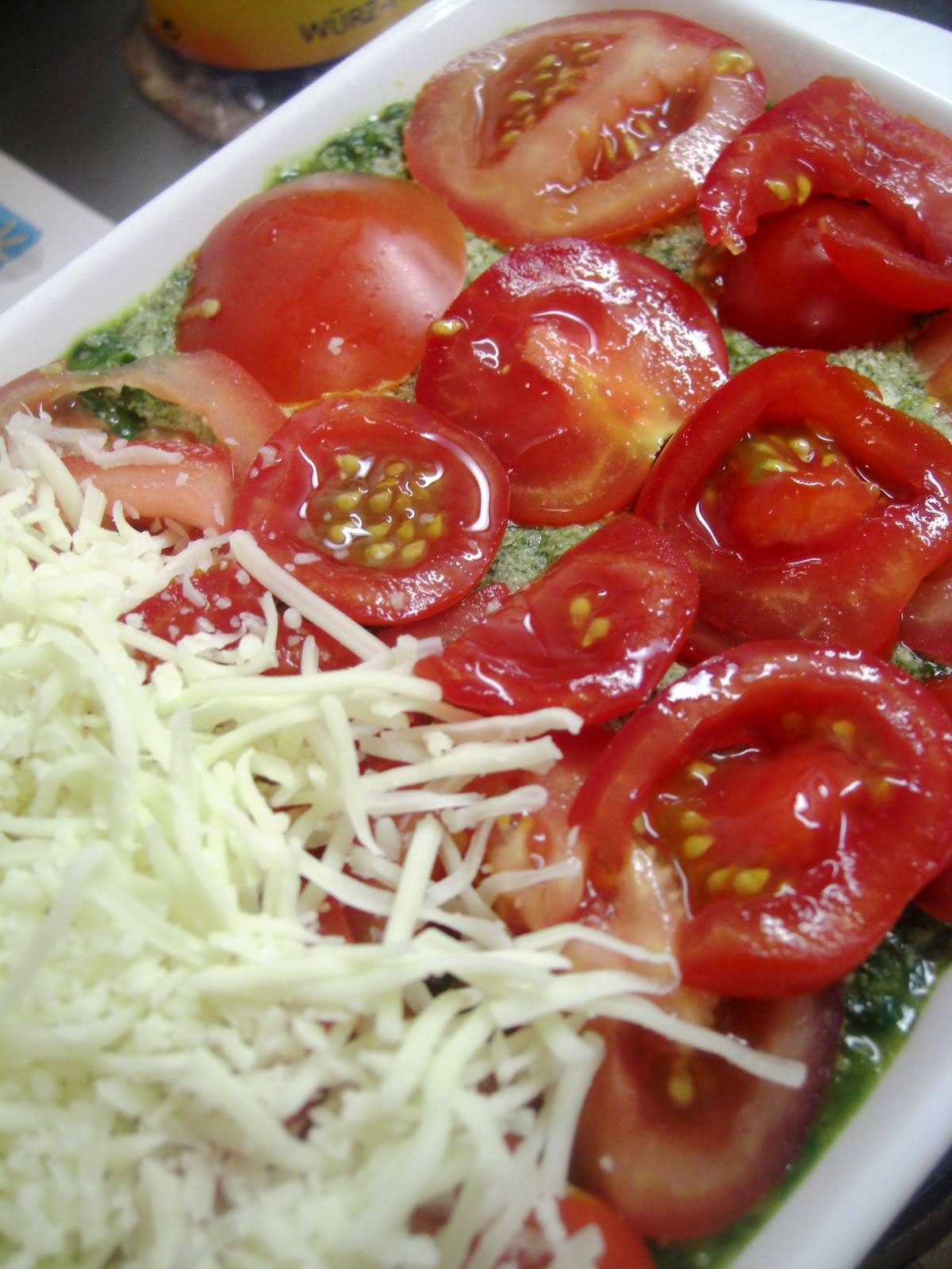 Veganine: Polenta-Spinat-Tomaten &amp;quot;Schnitten&amp;quot;