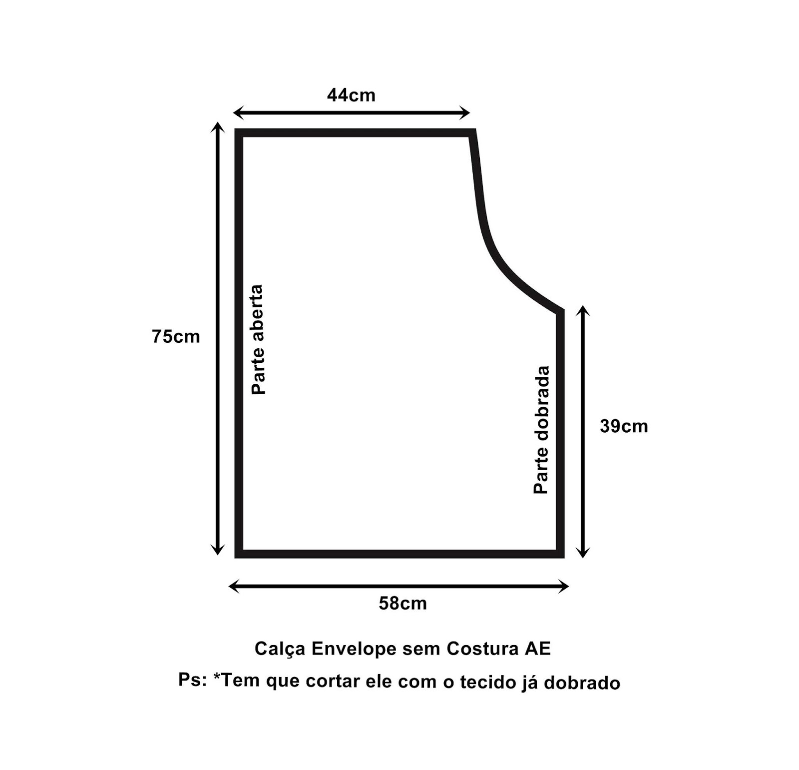 calça envelope tecido