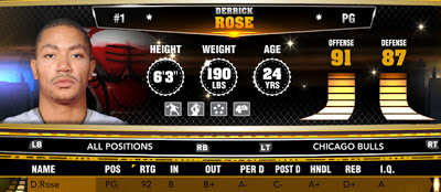 NBA 2K13 Roster Without Injuries - Derrick Rose