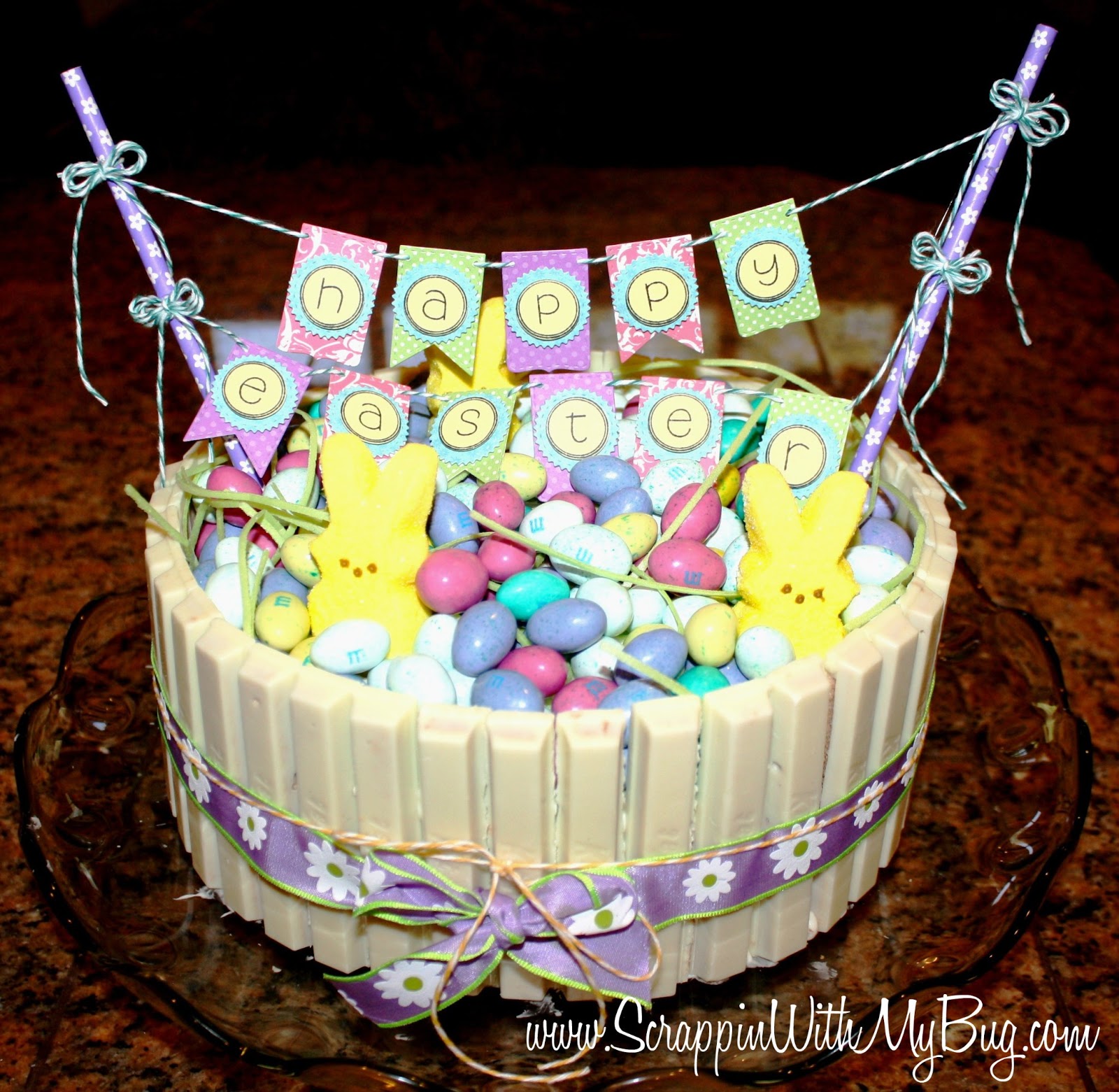 Scrappin with my bug Easter Kit Kat Cake