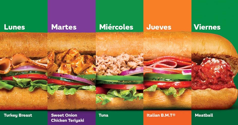 Ahorros Diarios Usando Cupones Cada Día en Subway Puerto Rico