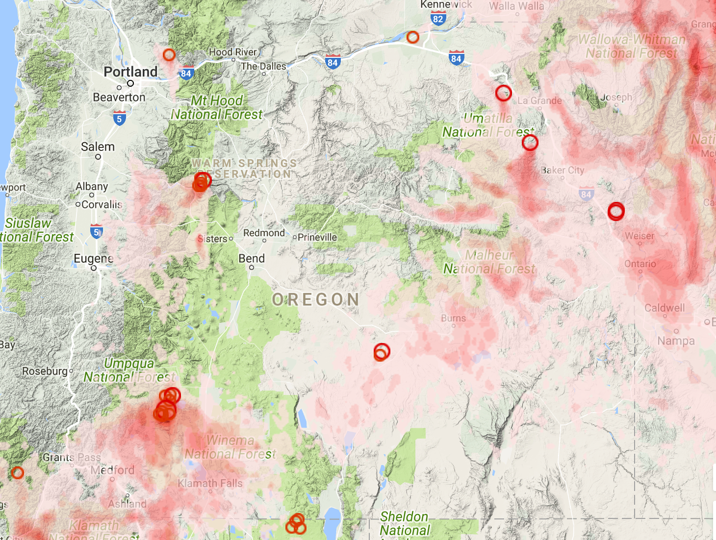 Oregon Smoke Information Air Quality Weekend Update