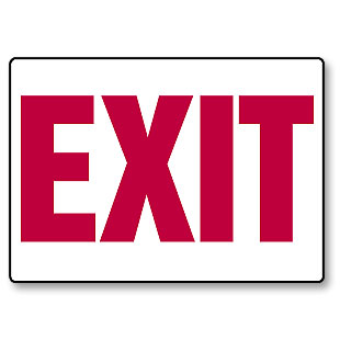 Where is the exit sign?