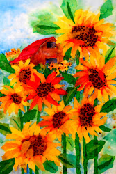 watercolor collage sunflower sunflowers workshop paintings barn martha kisling colorado artist paint discover