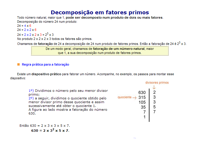 INFORMÁTICA EDUCATIVA NA ESCOLA FRANCISCO ZILLI: MMC E DECOMPOSIÇÃO EM ...