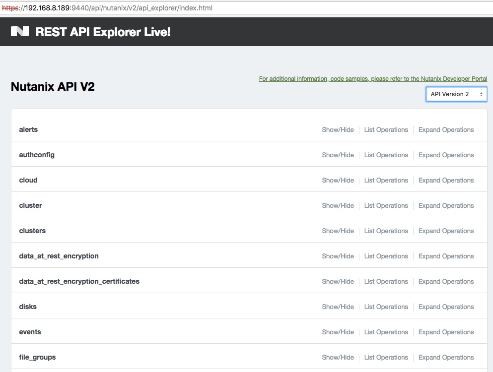 Nutanix : REST API Calls Examples