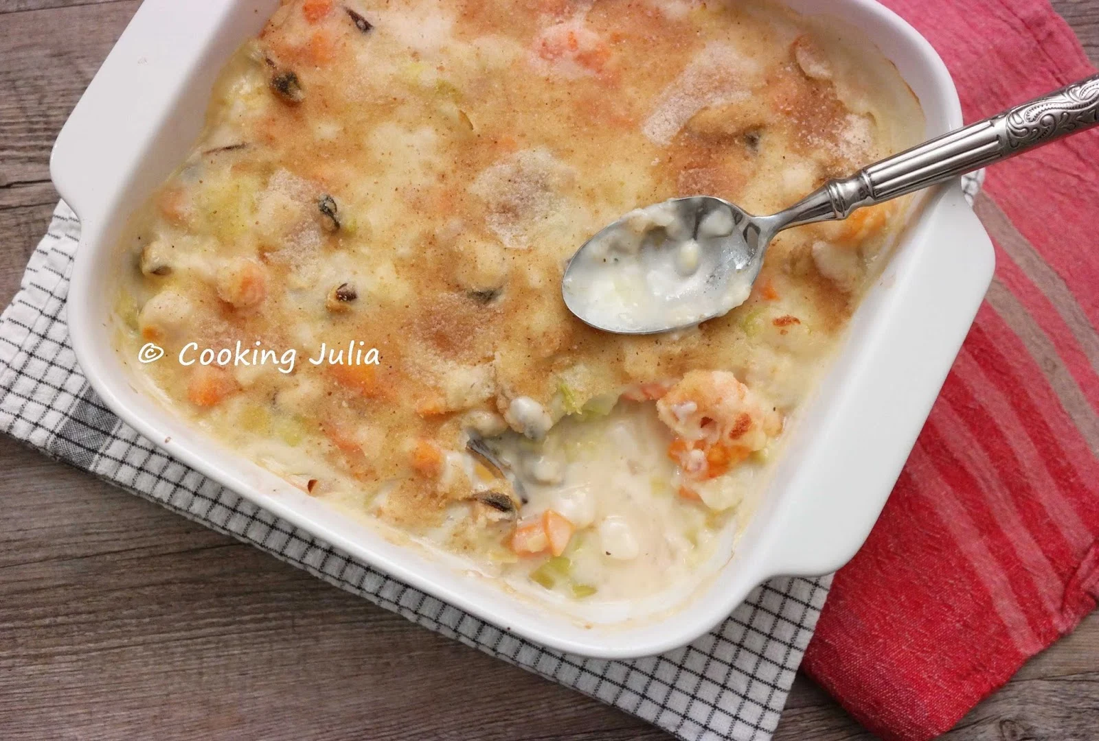 COOKING JULIA : GRATIN DE FRUITS DE MER