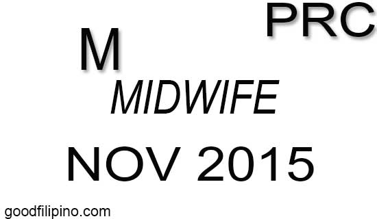 November 2015 Midwife PRC Board Exam Results