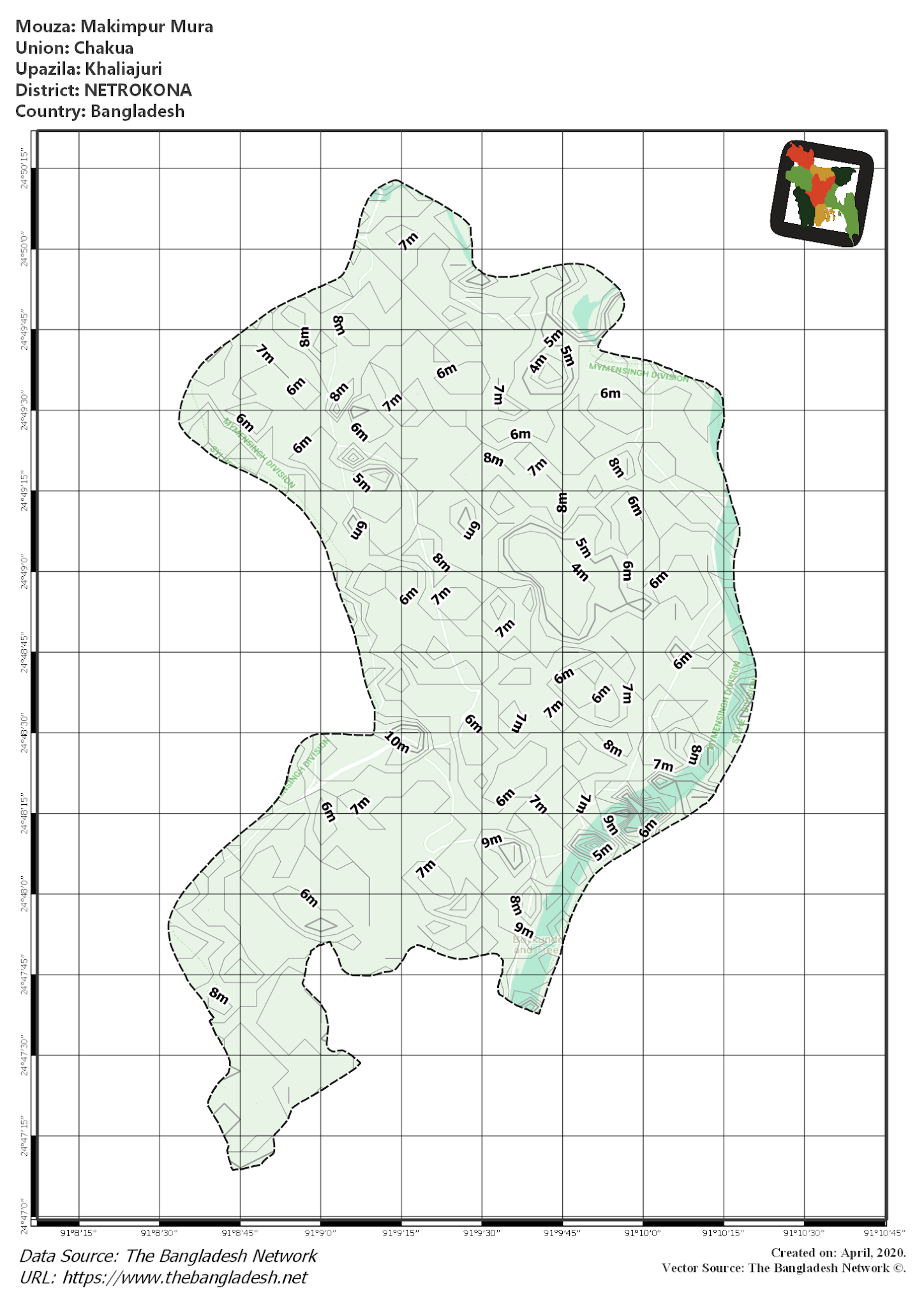 Map of Makimpur Mura Mouza of Khaliajuri Upazila, NETROKONA Map of Makimpur Mura Mouza of Khaliajuri Upazila, NETROKONA, Bangladesh.