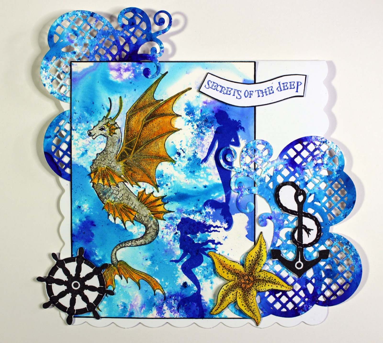 Beadwork and Textiles by Anne Waller Sea Dragon card TV show sample