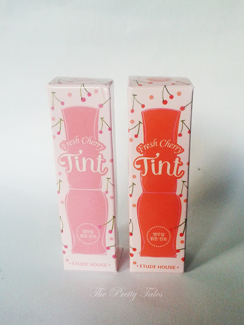 etude house fresh cherry tint cherry pink and cherry peach review