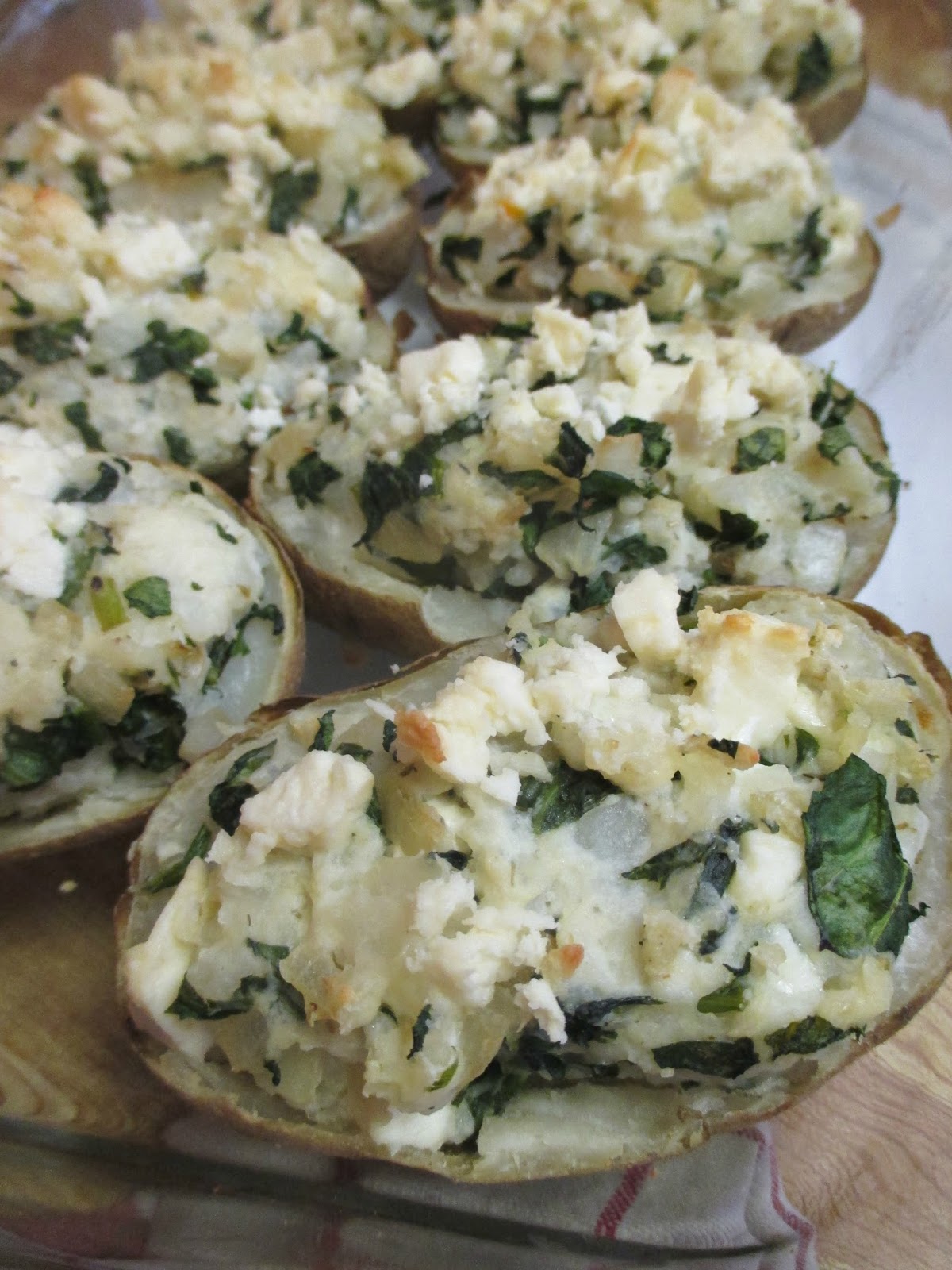 Just my Stuff Spinach and Feta Stuffed Potatoes