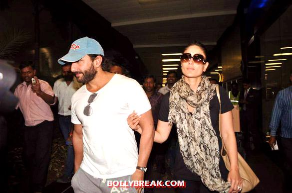Saif Ali Khan, Kareena Kapoor - (5) - Saif & Kareena return from Paris - Airport Pics 2012