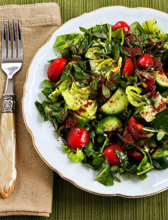 Kalyn's Kitchen® Mediterranean Lettuce Salad with Purslane, Mint