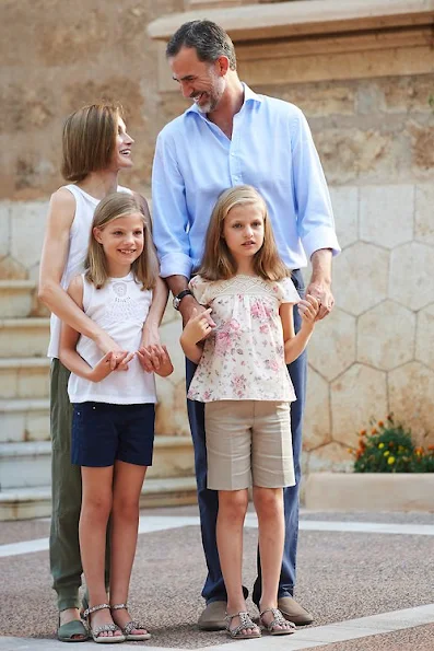 King Felipe and and Queen Letizia, Leonor, Princess of Asturias and Infanta Sofia of Spain