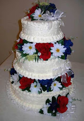 patriotic july cake cakes 4th usa flowers theme weddings cakecentral officer bride police christmas fireman groom whole had perfectly tree