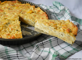 Budinca cu ravioli si verdeturi